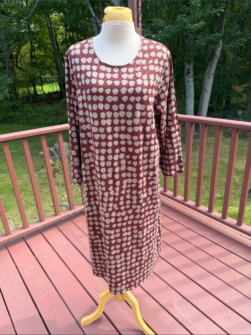 Marimekko Women's XL printed cotton shift Dress.